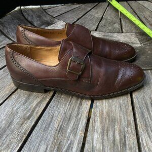 bally monk strap brown 9.5 B